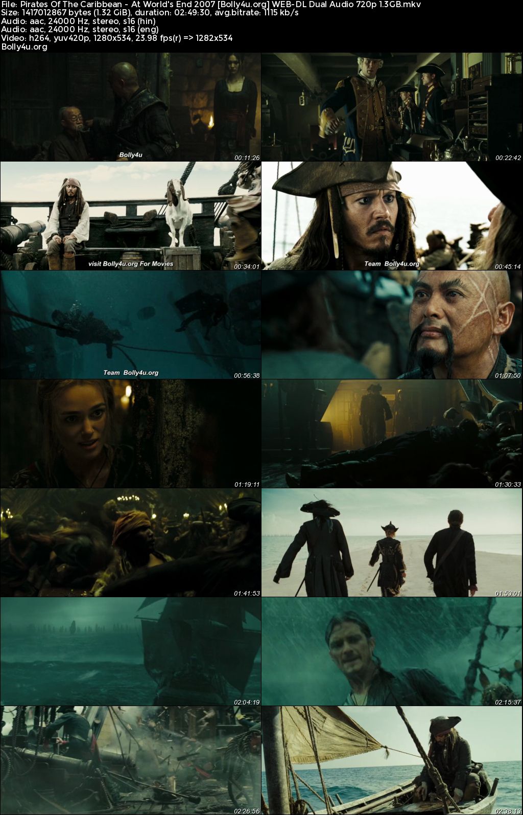 Pirates of the Caribbean At Worlds End 2007 WEB-DL Hindi Dual Audio ORG Full Movie Download 1080p 720p 480p