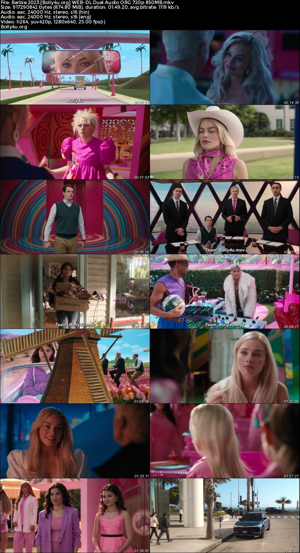 Barbie 2023 WEB-DL Hindi Dual Audio ORG Full Movie Download 1080p 720p 480p