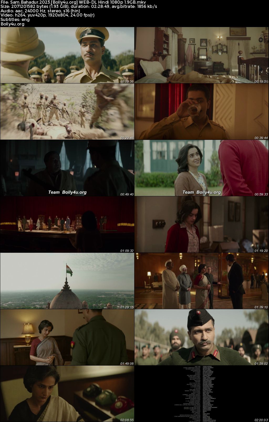 Sam Bahadur 2023 WEB-DL Hindi Full Movie Download 1080p 720p 480p