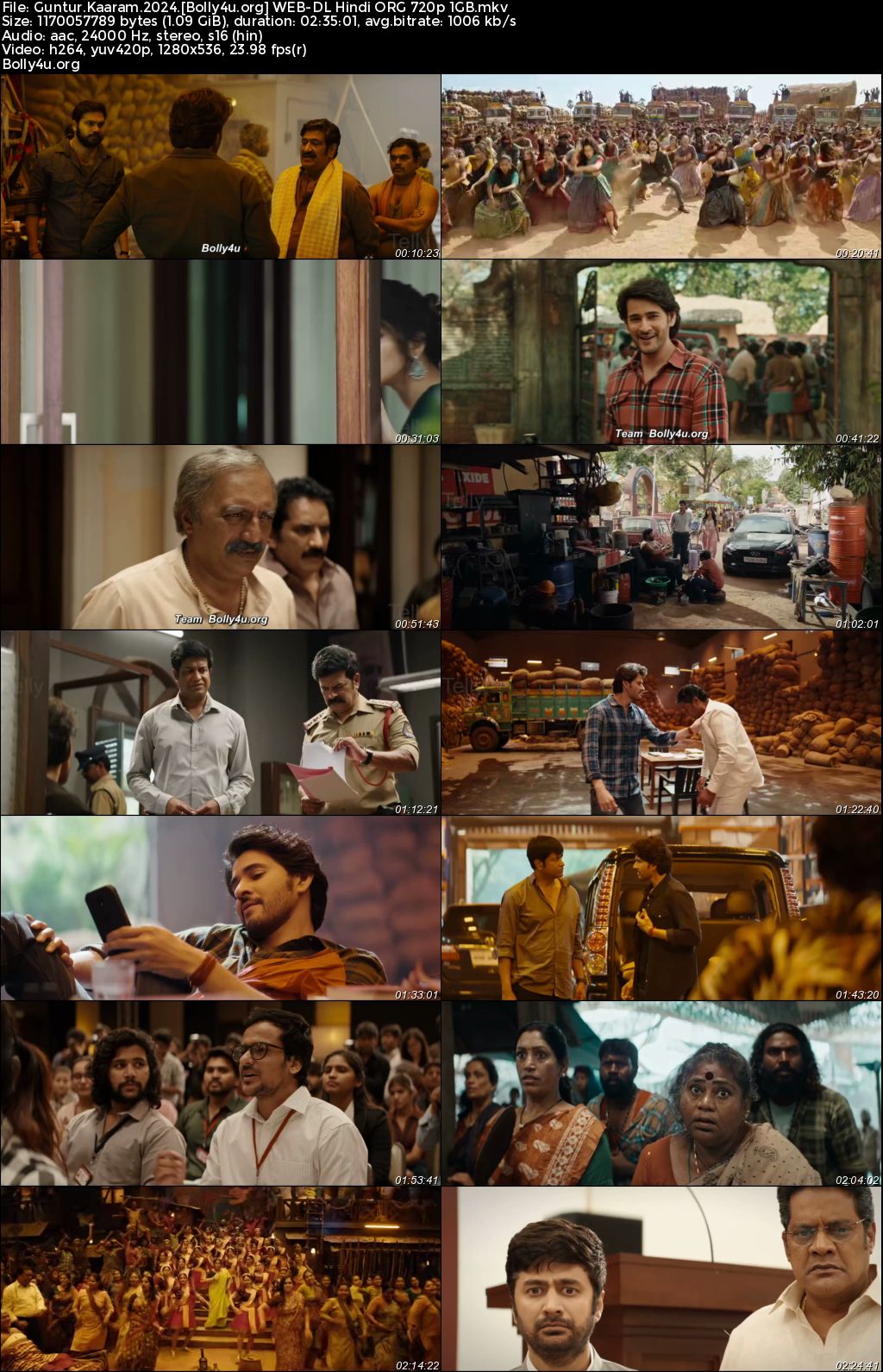 Guntur Kaaram 2024 WEB-DL Hindi Dubbed ORG Full Movie Download 1080p 720p 480p