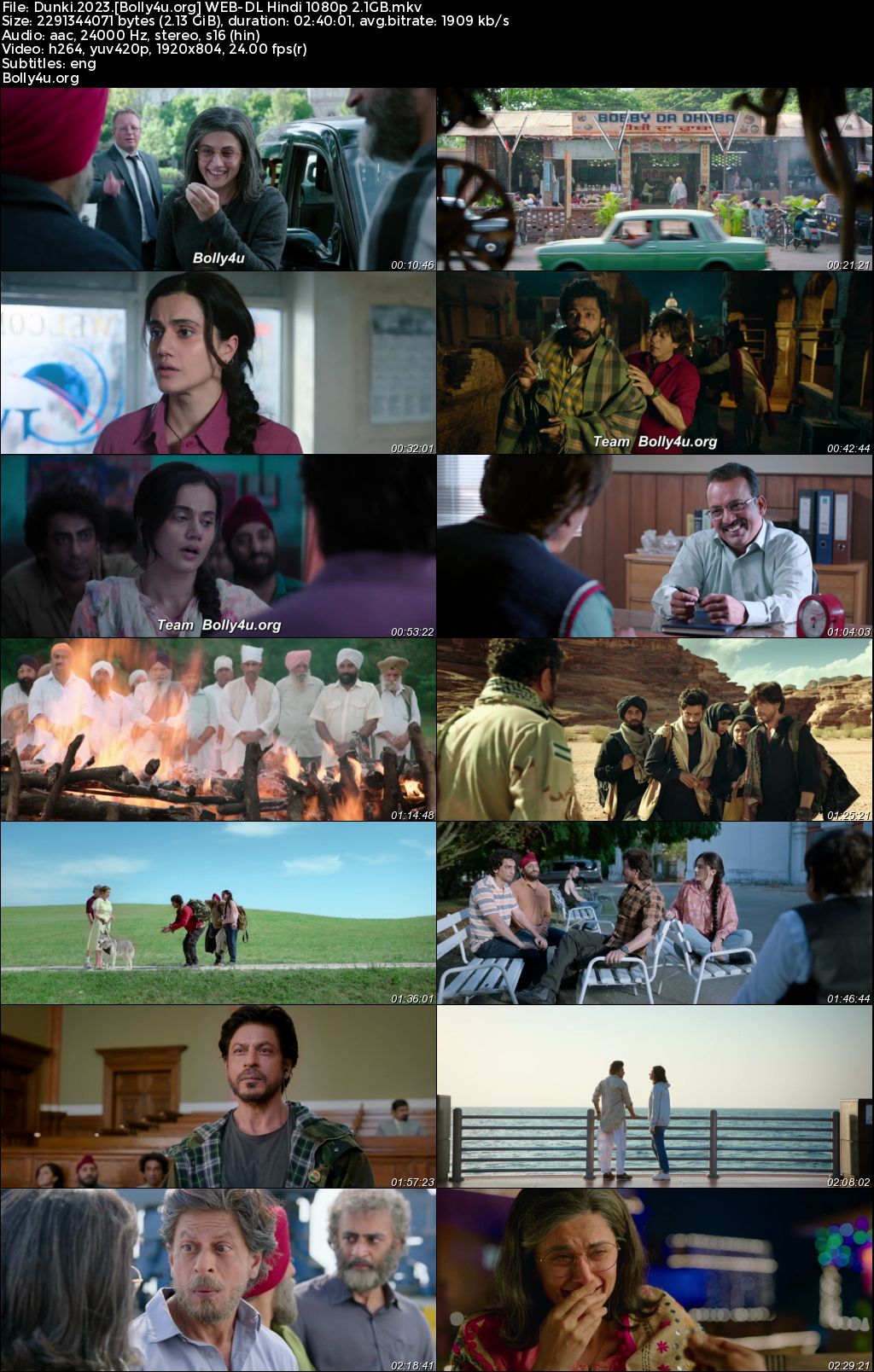 Dunki 2023 WEB-DL Hindi Full Movie Download 1080p 720p 480p