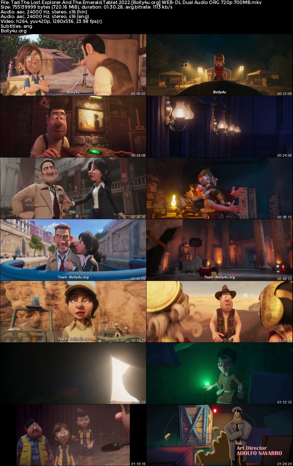 Tad the Lost Explorer and the Emerald Tablet 2022 WEB-DL Hindi Dual Audio ORG Full Movie Download 1080p 720p 480p
