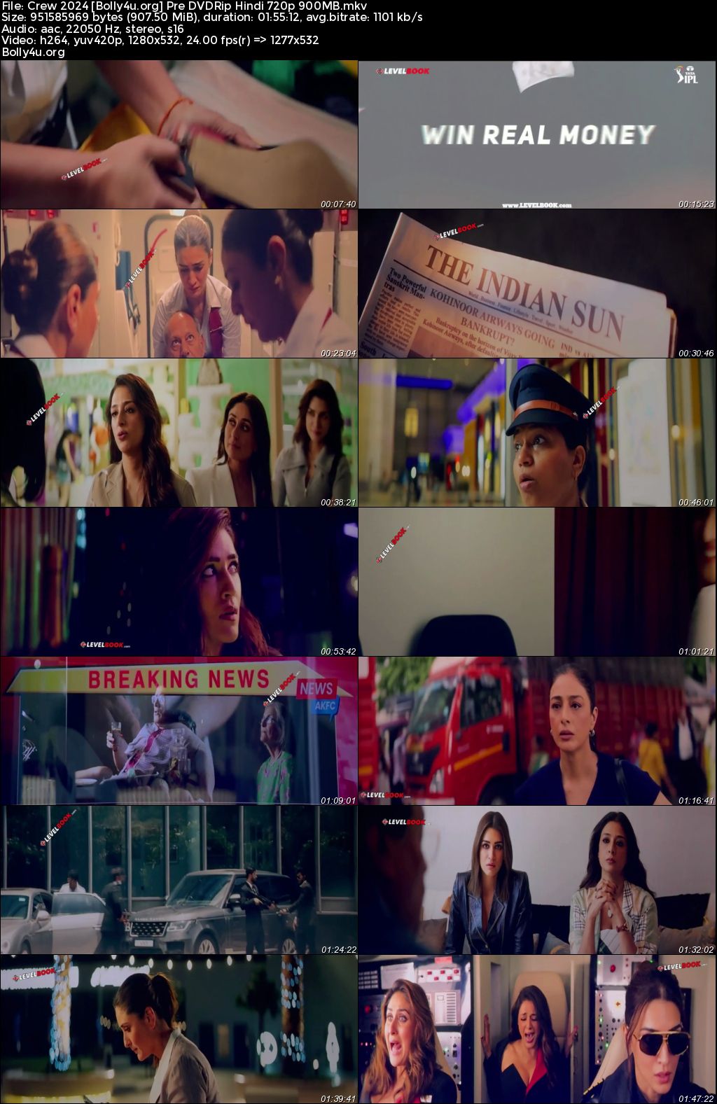 Crew 2024 Pre DVDRip Hindi Full Movie Download 1080p 720p 480p