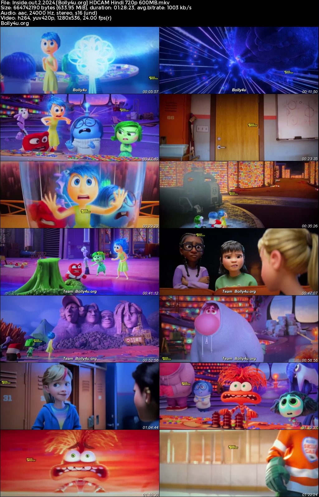 Inside Out 2 2024 HDCAM Hindi Dubbed Full Movie Download 1080p 720p 480p