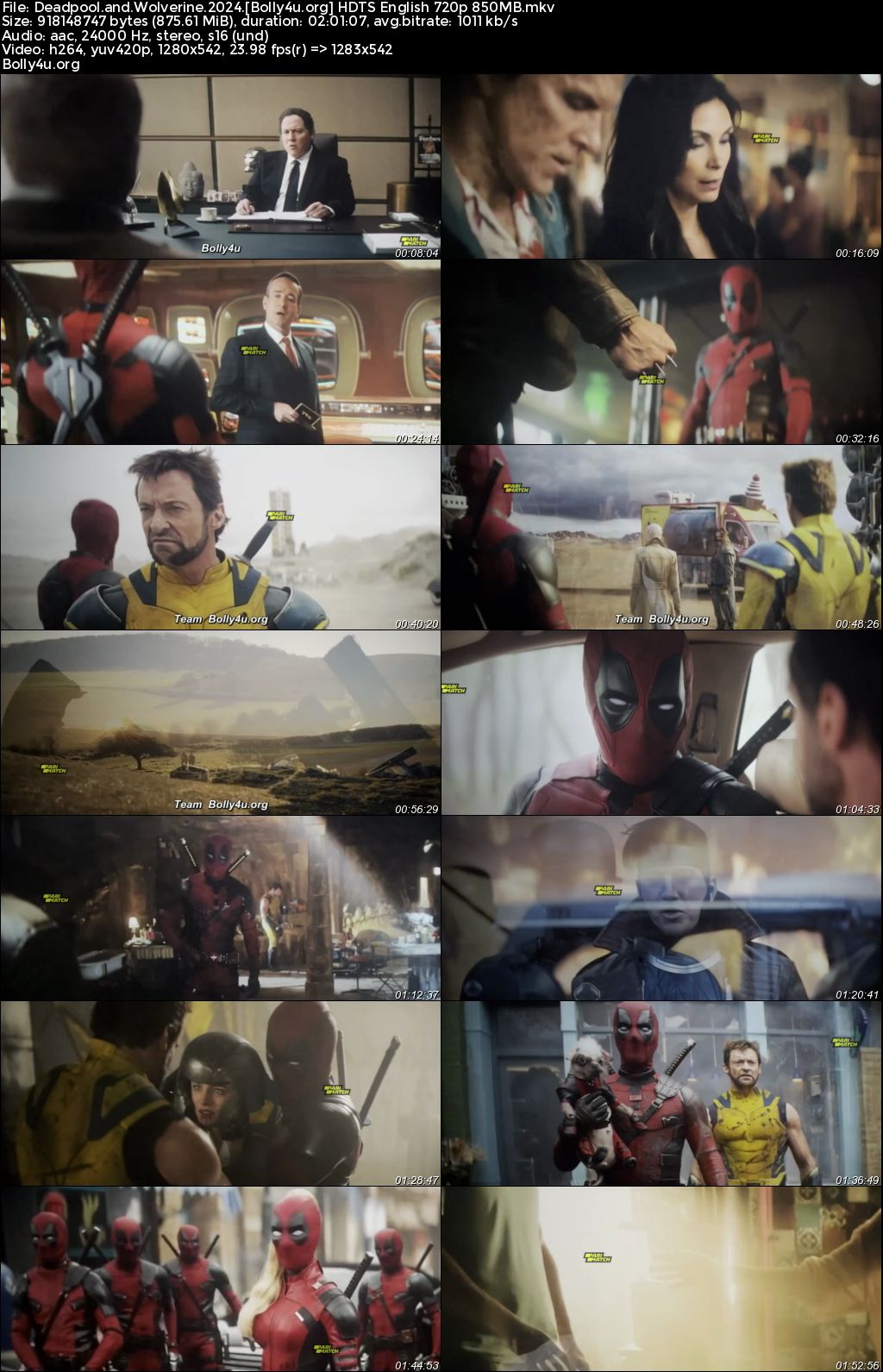 Deadpool and Wolverine 2024 HDTS English Full Movie Download 720p 480p