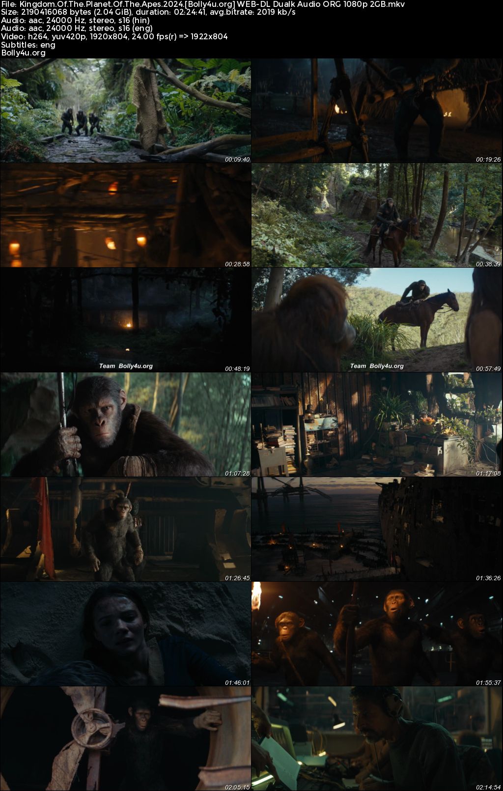 Kingdom of The of The Apes 2024 WEBDL Hindi Dual Audio ORG Full