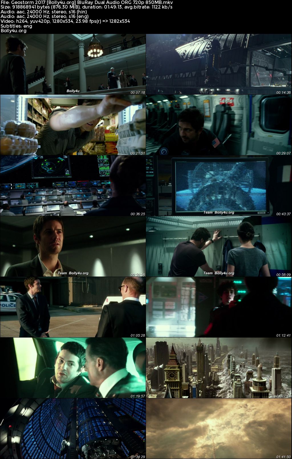 Geostorm 2017 BluRay Hindi Dual Audio ORG Full Movie Download 1080p 720p 480p