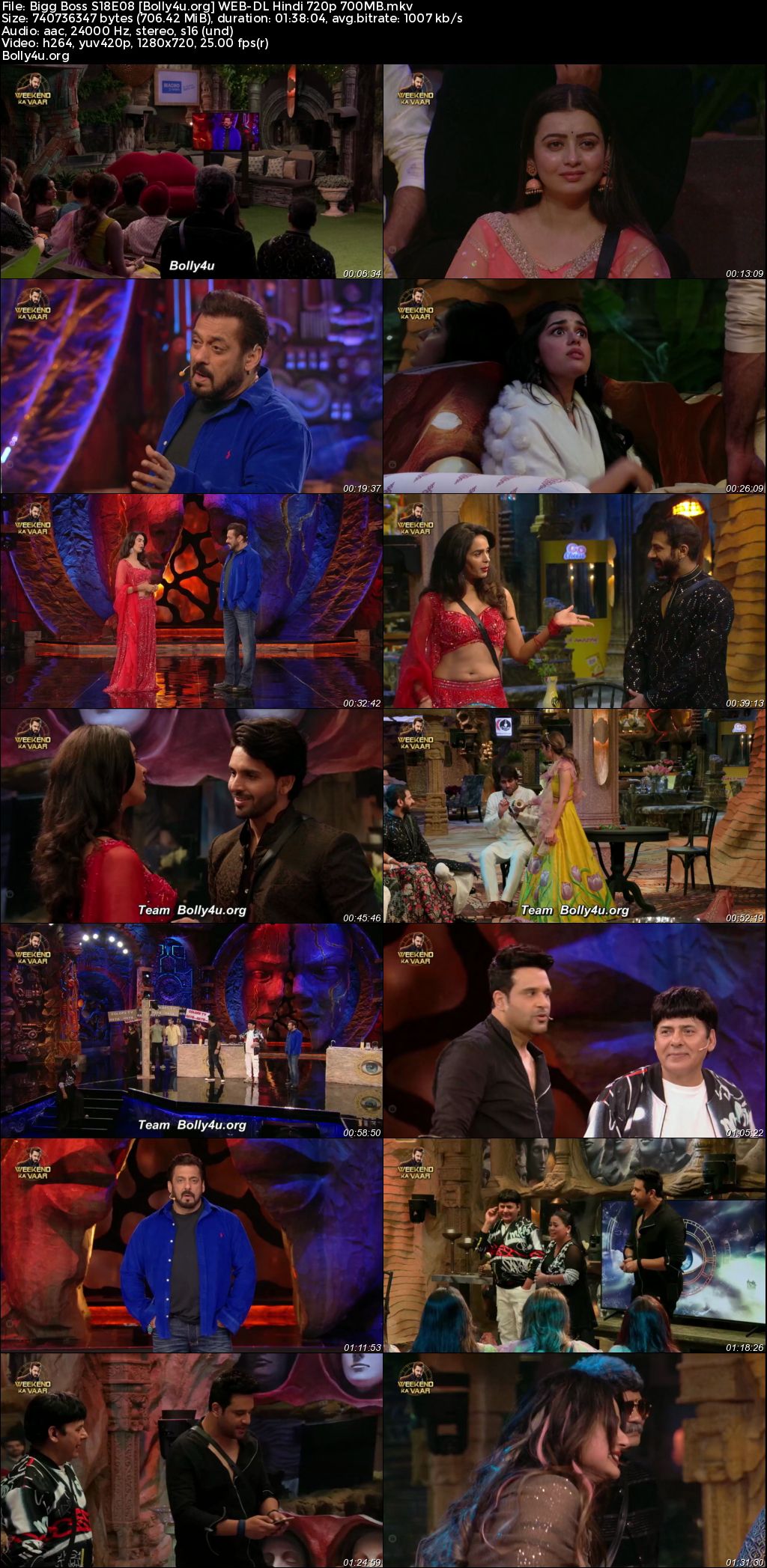 Bigg Boss 2024 WEB-DL Hindi S18E08 Download 720p 480p