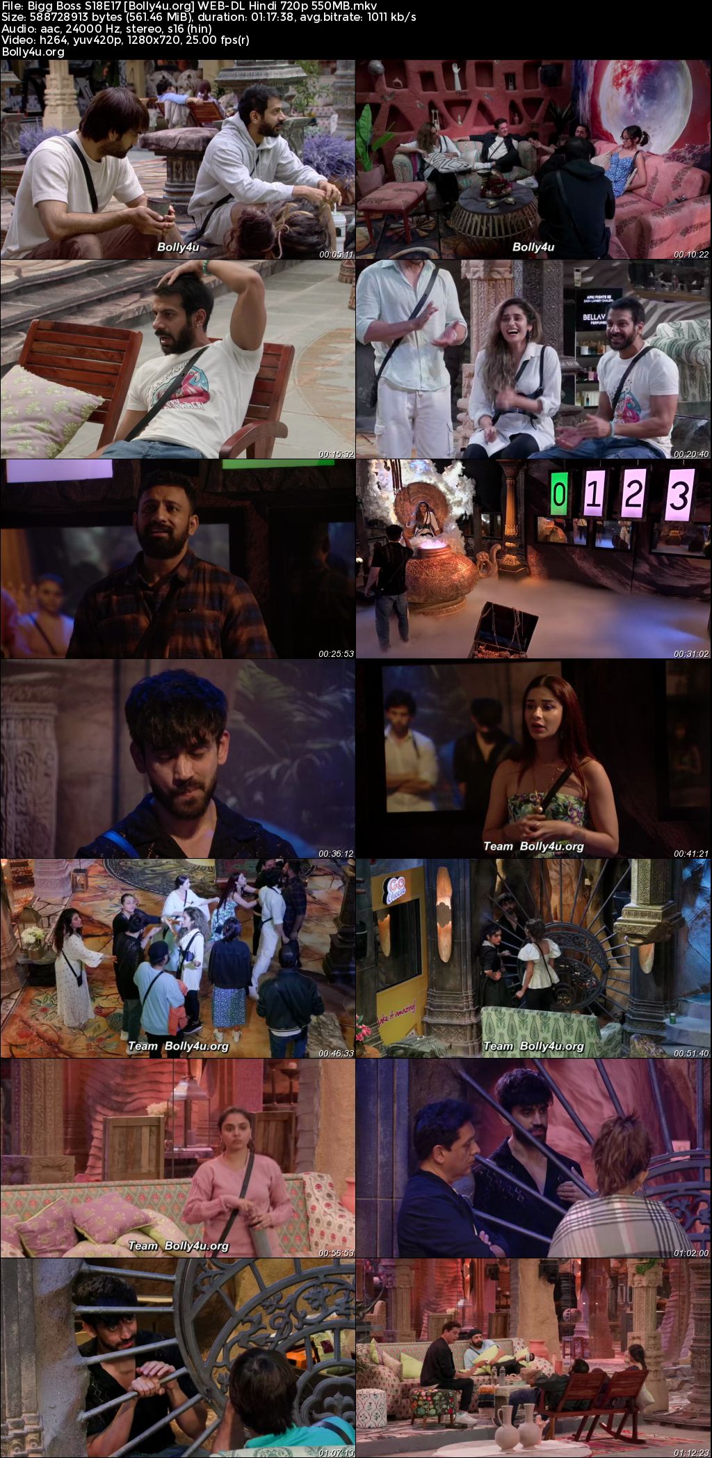 Bigg Boss 2024 WEB-DL Hindi S18E17 Download 720p 480p