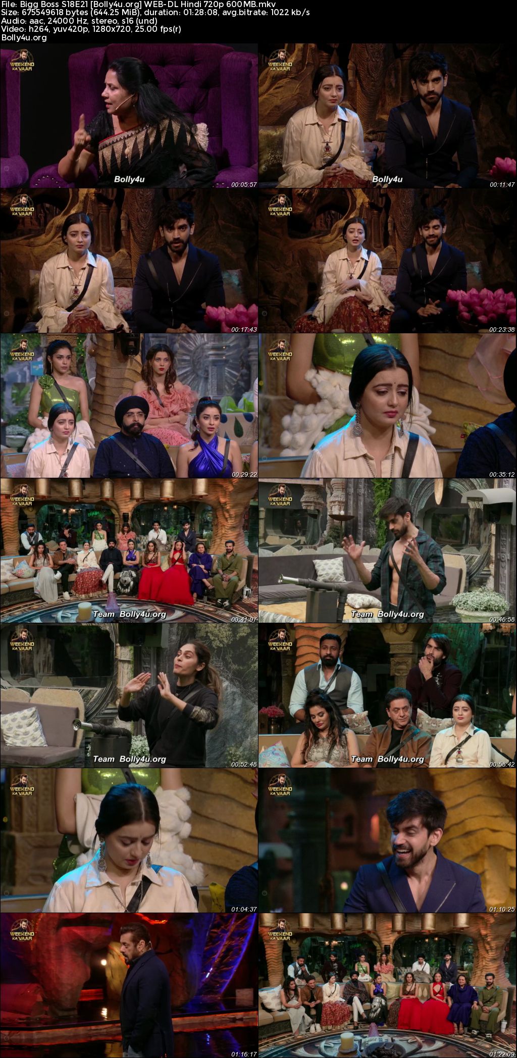 Bigg Boss 2024 WEB-DL Hindi S18E21 Download 720p 480p