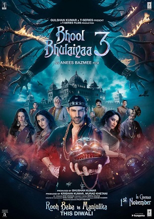 Bhool Bhulaiyaa 3 (2024) PRE-DVD Hindi (CLEAR) 1080p 720p & 480p [x264/HEVC] | Full Movie