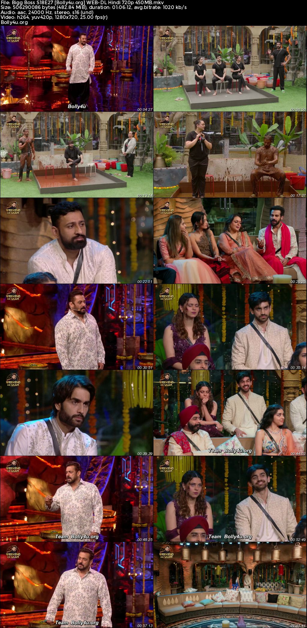 Bigg Boss 2024 WEB-DL Hindi S18E27 Download 720p 480p