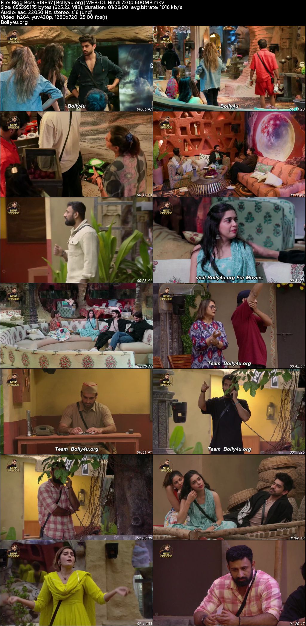 Bigg Boss 2024 WEB-DL Hindi S18E37 Download 720p 480p