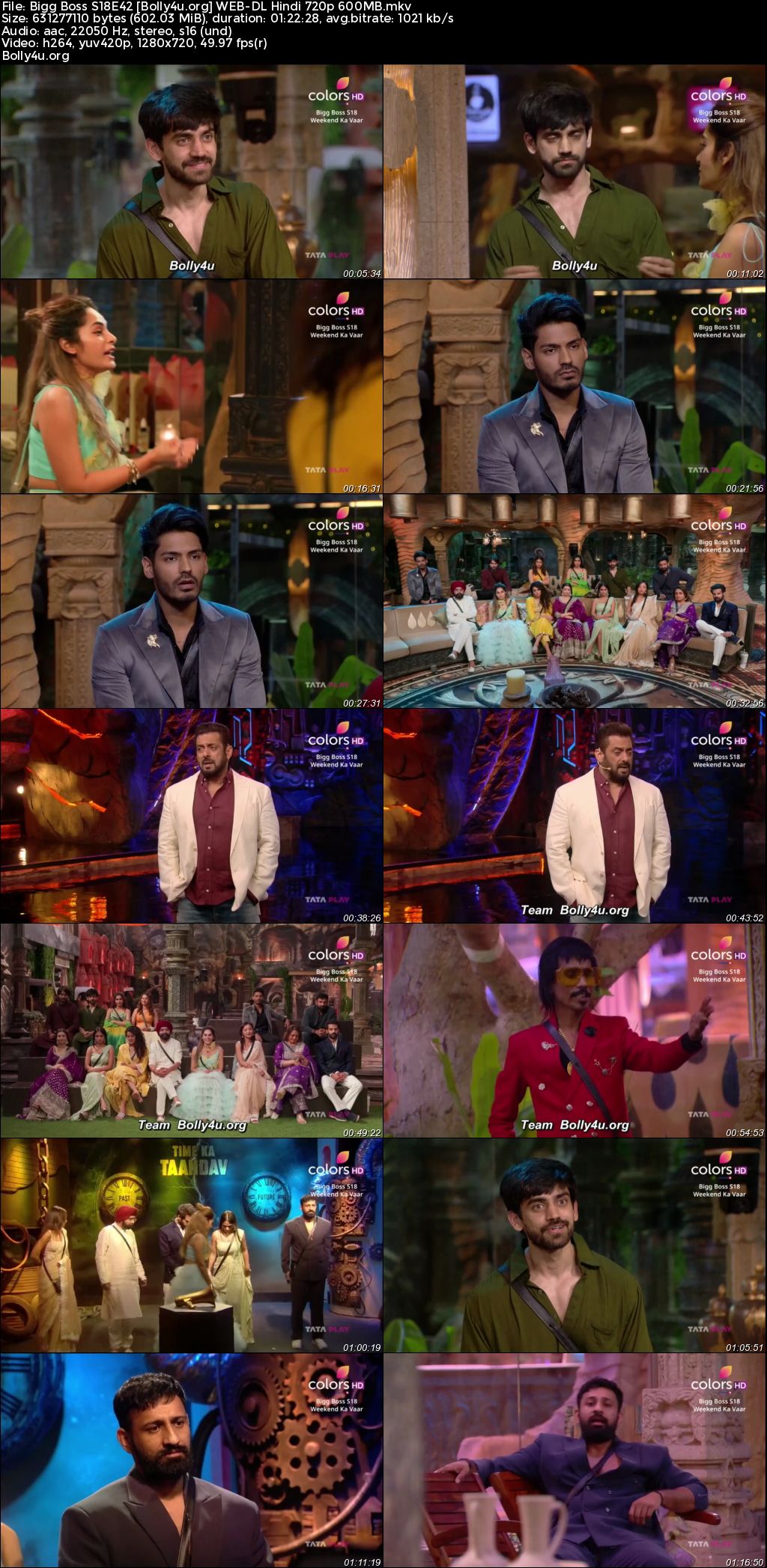Bigg Boss 2024 WEB-DL Hindi S18E42 Download 720p 480p