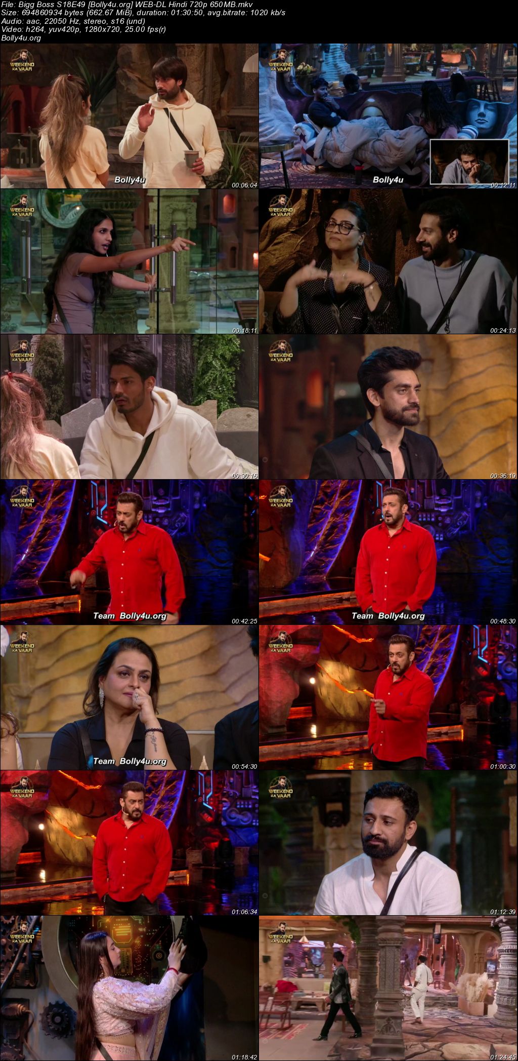 Bigg Boss 2024 WEB-DL Hindi S18E49 Download 720p 480p