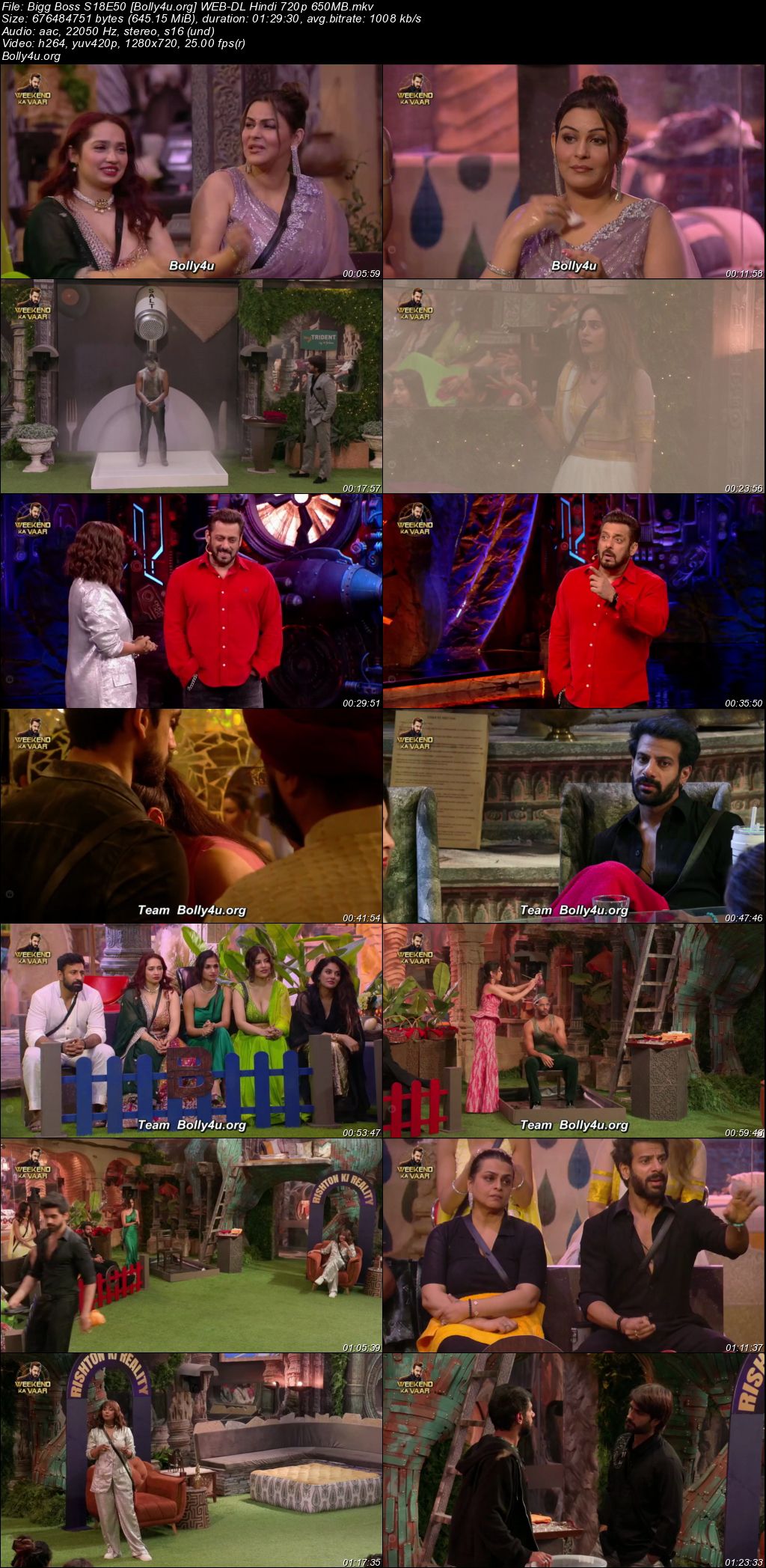 Bigg Boss 2024 WEB-DL Hindi S18E50 Download 720p 480p