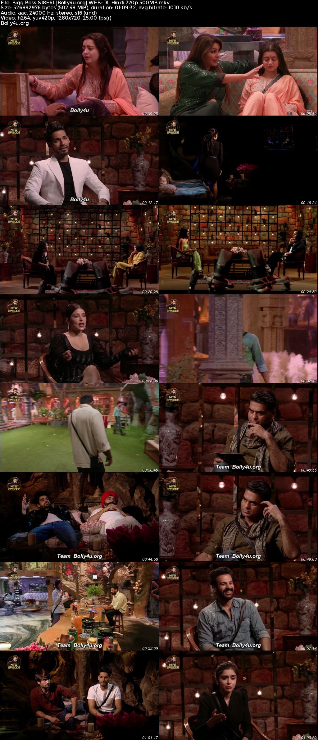 Bigg Boss 2024 WEB-DL Hindi S18E61 Download 720p 480p