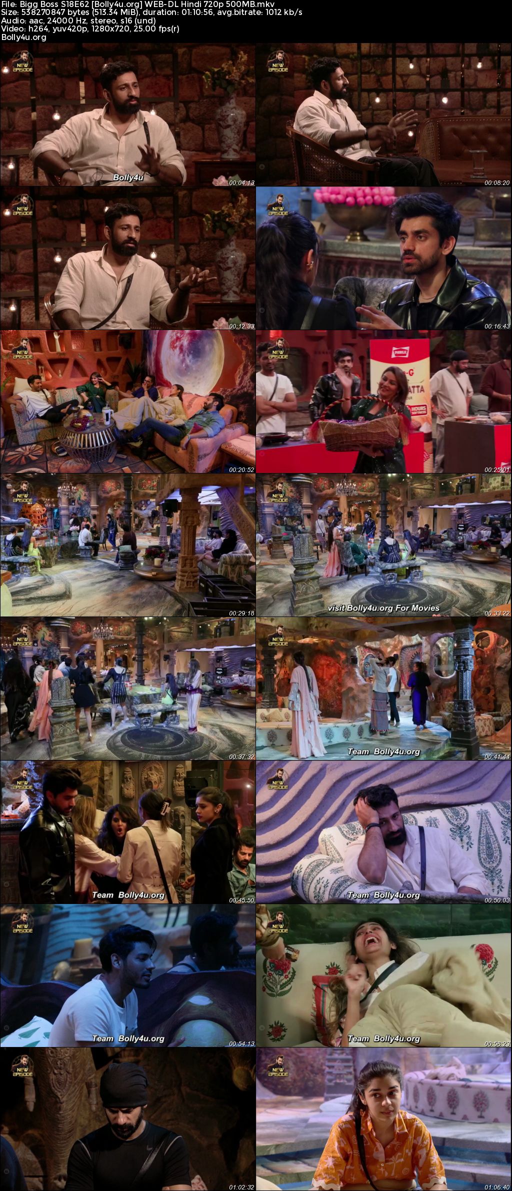 Bigg Boss 2024 WEB-DL Hindi S18E62 Download 720p 480p