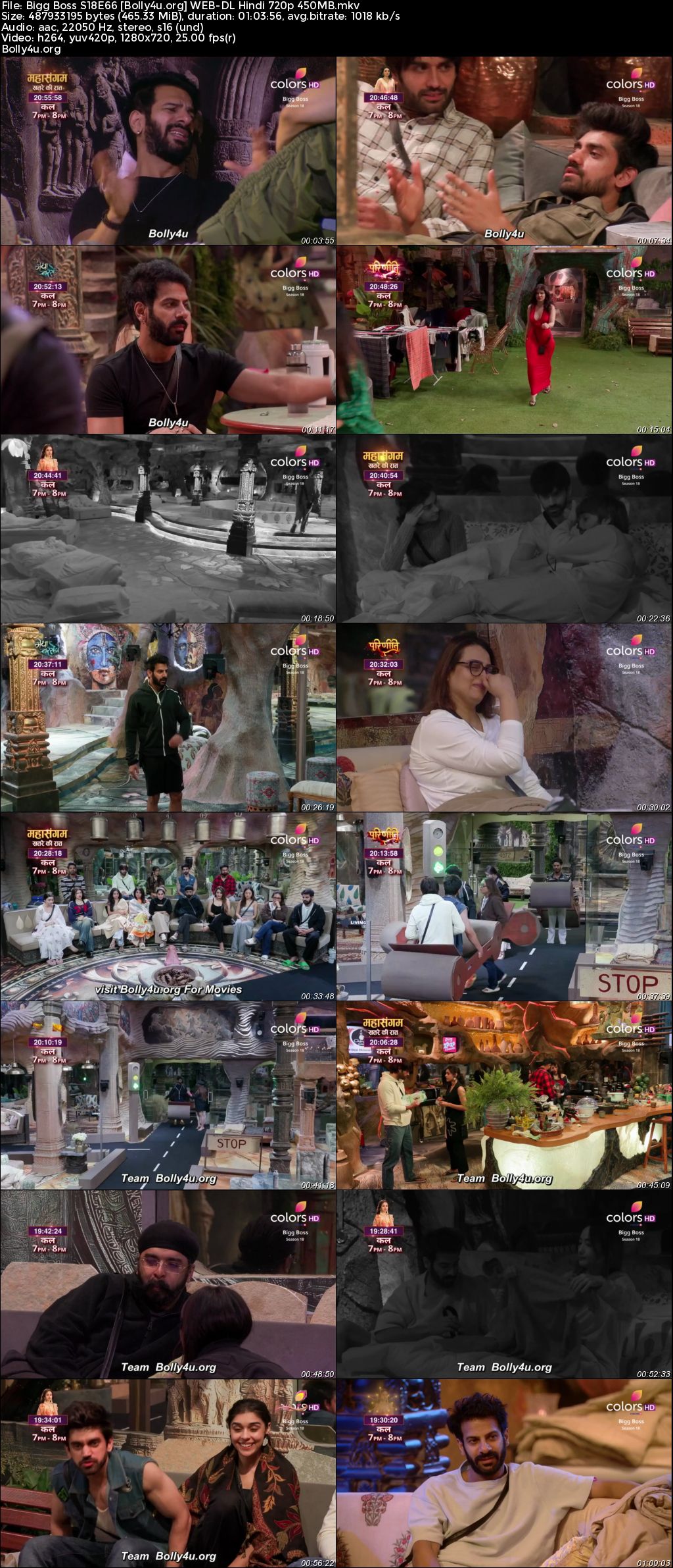 Bigg Boss 2024 WEB-DL Hindi S18E66 Download 720p 480p