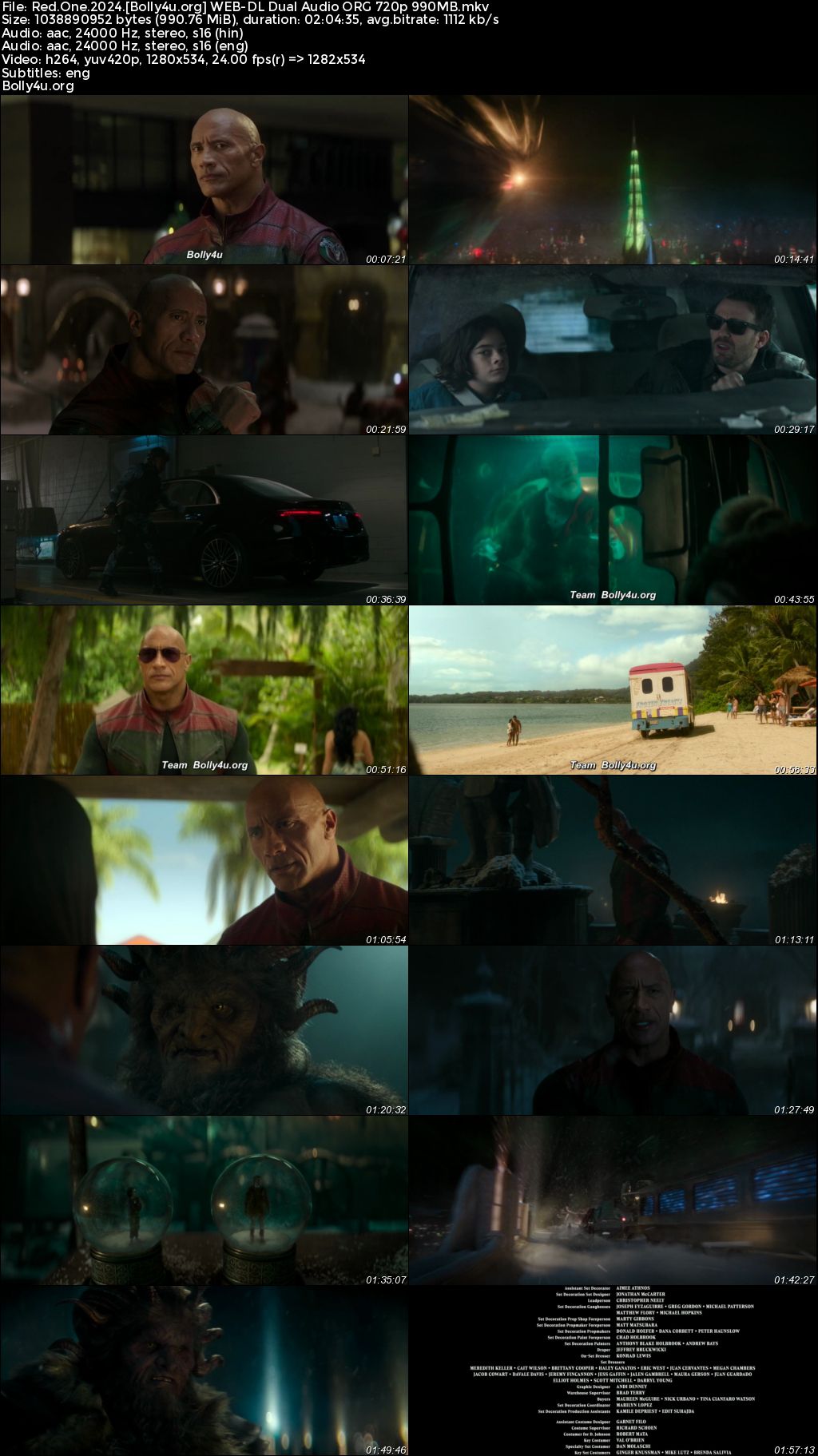 Red One 2024 WEB-DL Hindi Dual Audio ORG Full Movie Download 1080p 720p 480p