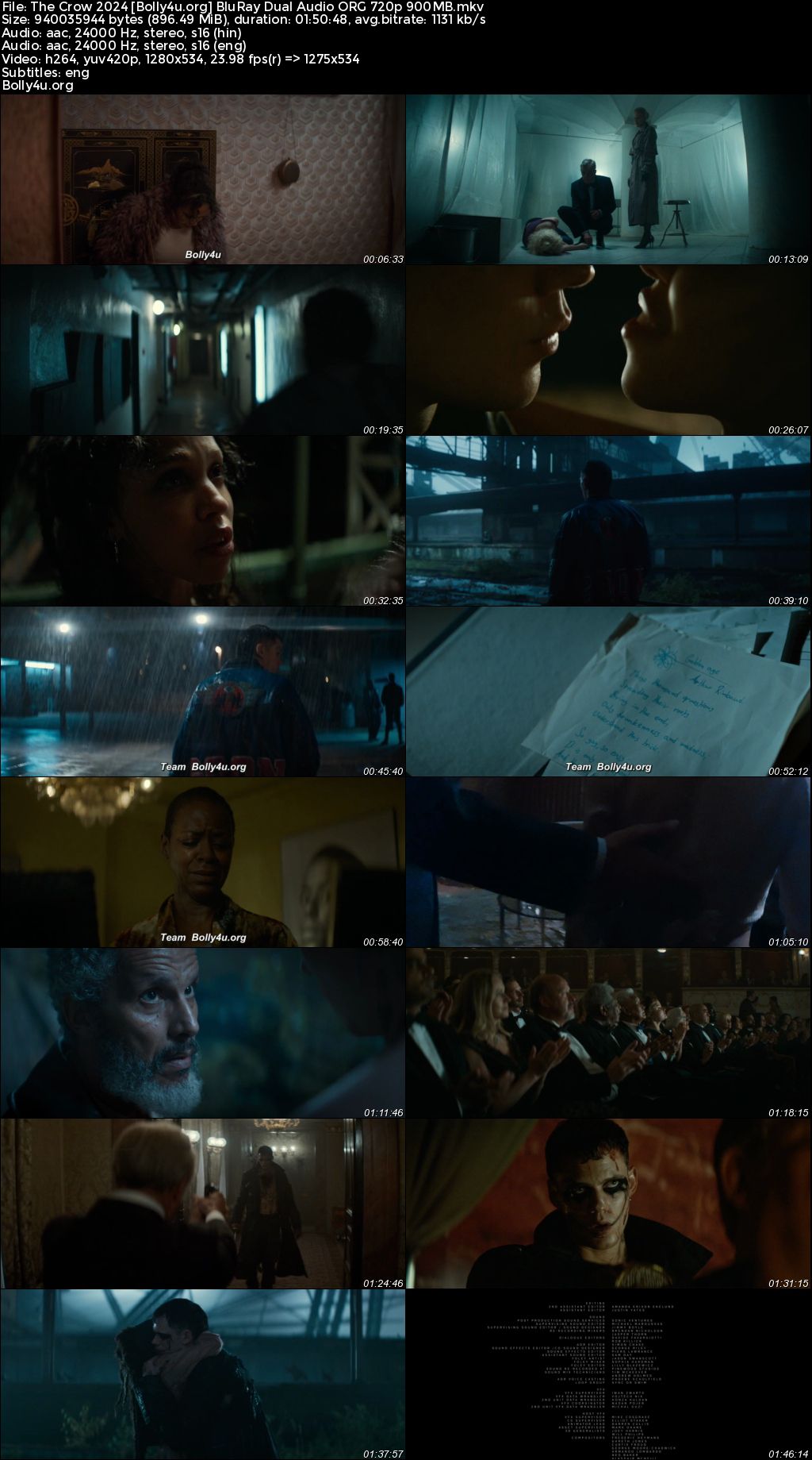 The Crow 2024 BluRay Hindi Dual Audio ORG Full Movie Download 1080p 720p 480p