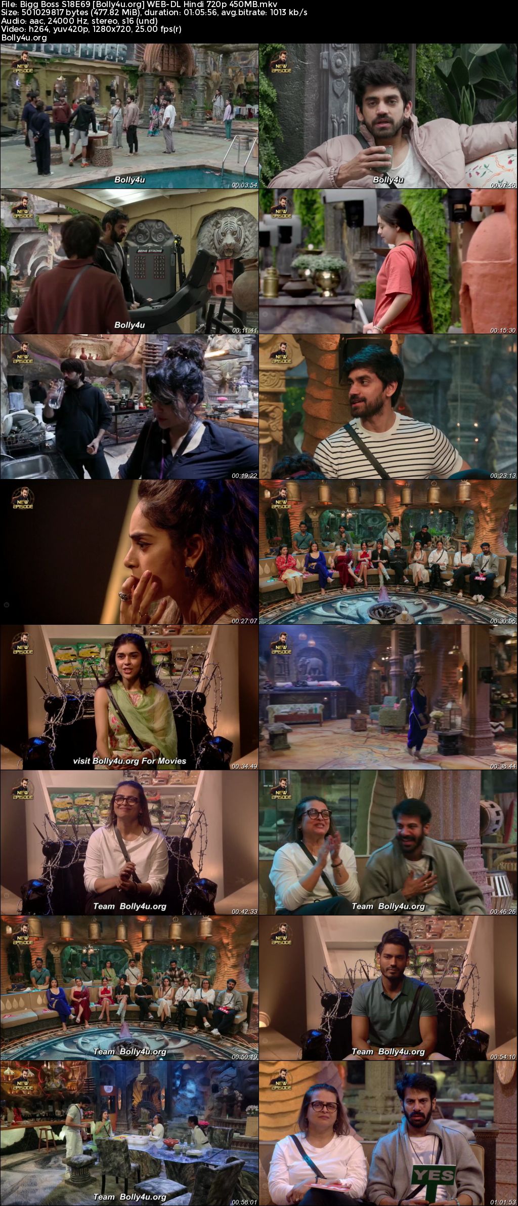 Bigg Boss 2024 WEB-DL Hindi S18E69 Download 720p 480p