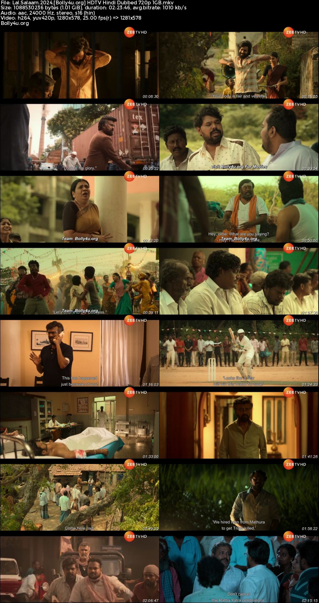Lal Salaam 2024 HDTV Hindi Dubbed Full Movie Download 1080p 720p 480p