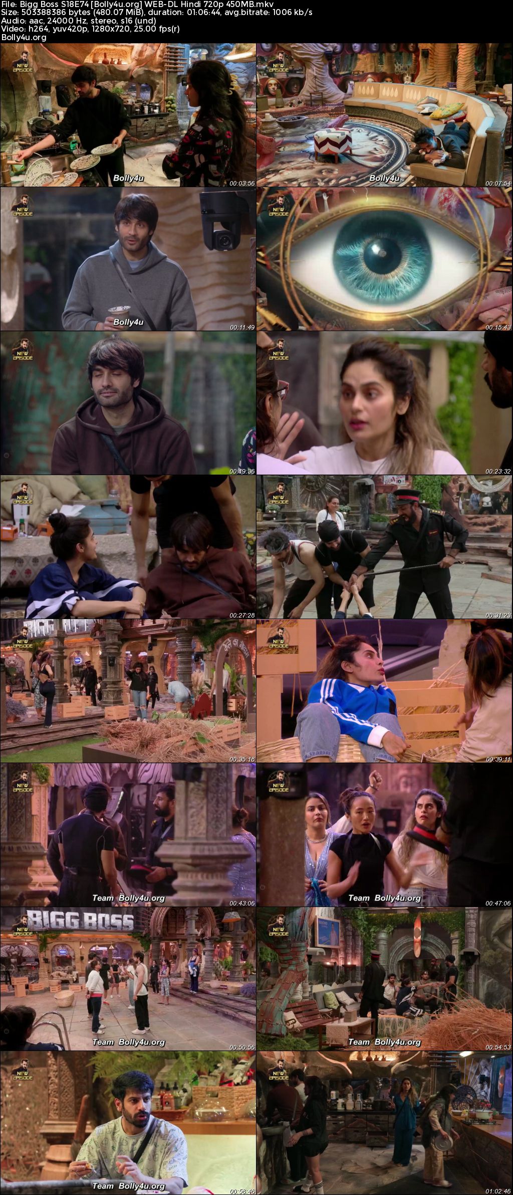 Bigg Boss 2024 WEB-DL Hindi S18E74 Download 720p 480p