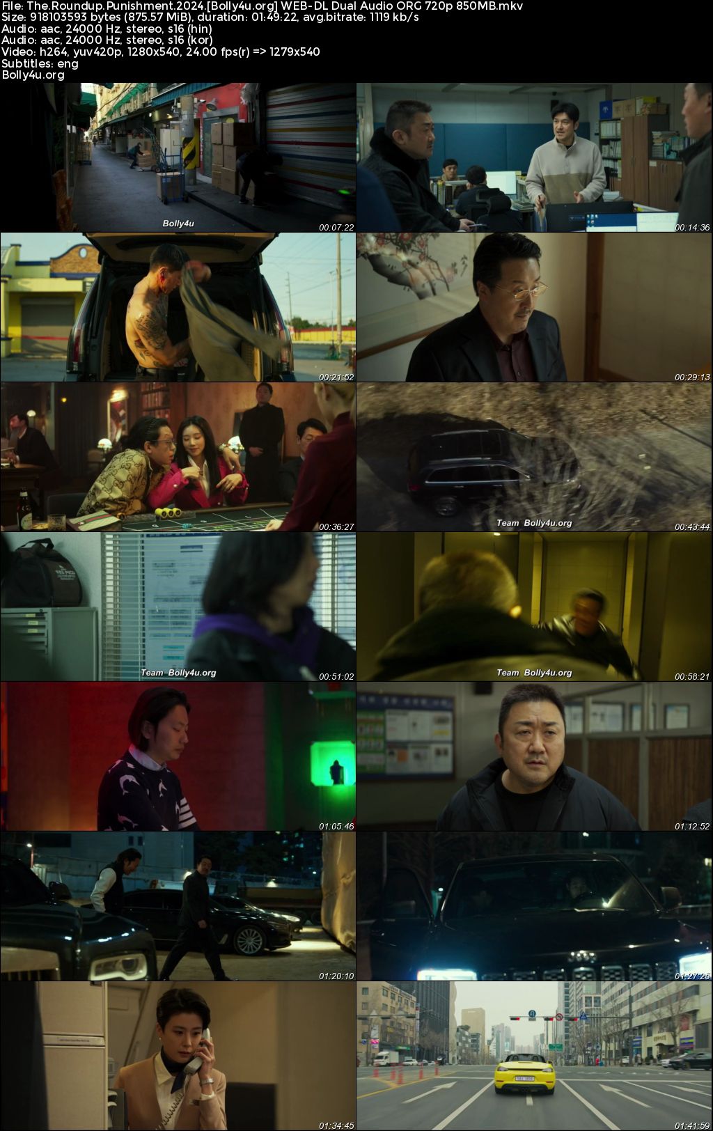 The Roundup Punishment 2024 WEB-DL Hindi Dual Audio ORG Full Movie Download 1080p 720p 480p