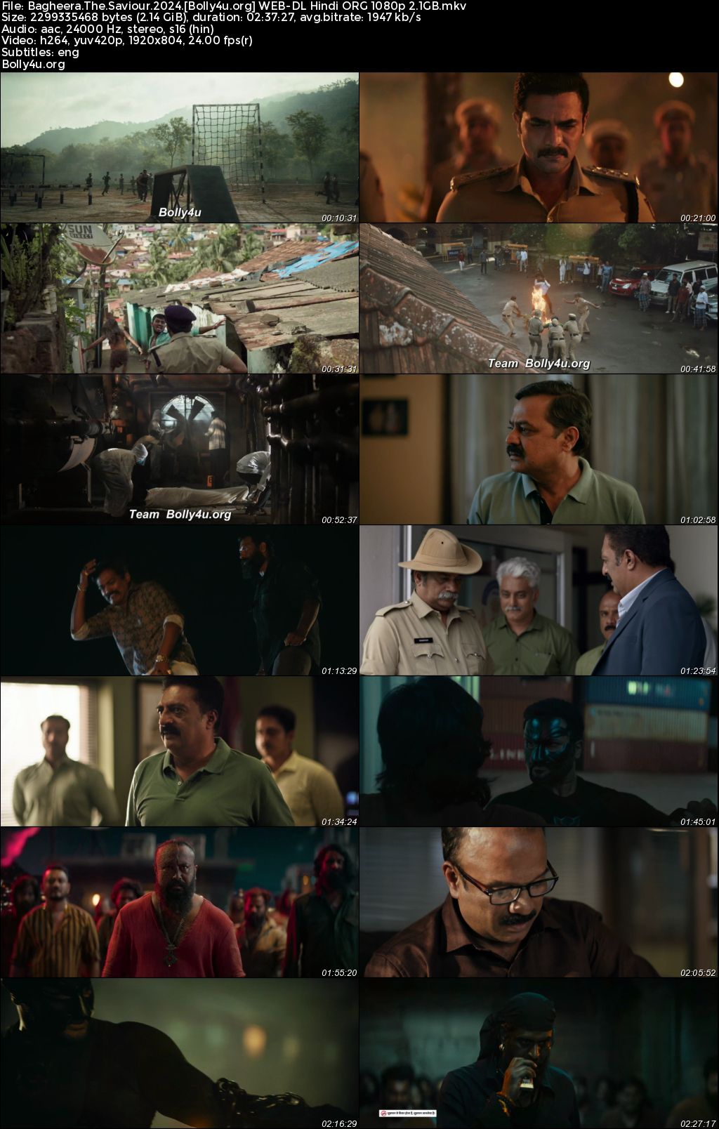 Bagheera 2024 WEB-DL Hindi Dubbed ORG Full Movie Download 1080p 720p 480p