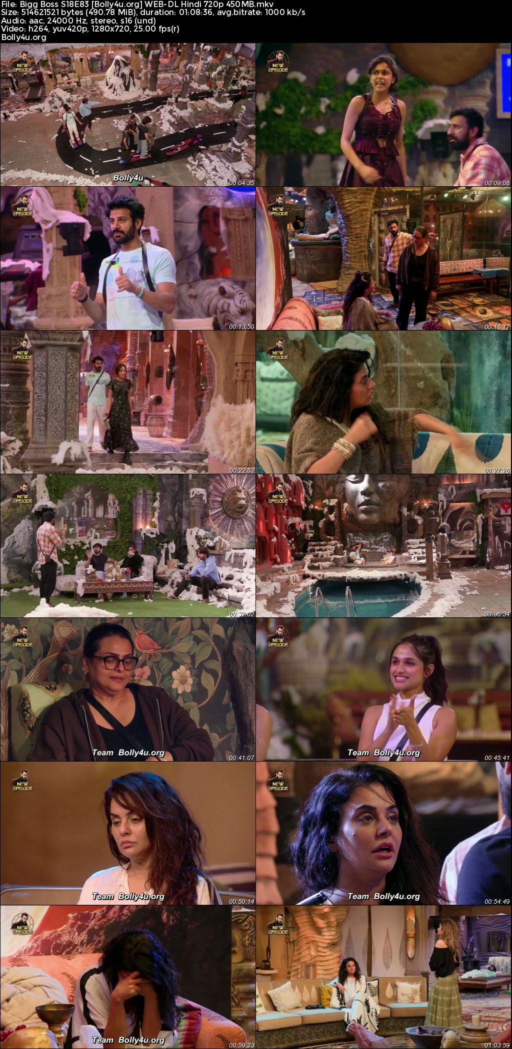 Bigg Boss 2024 WEB-DL Hindi S18E83 Download 720p 480p