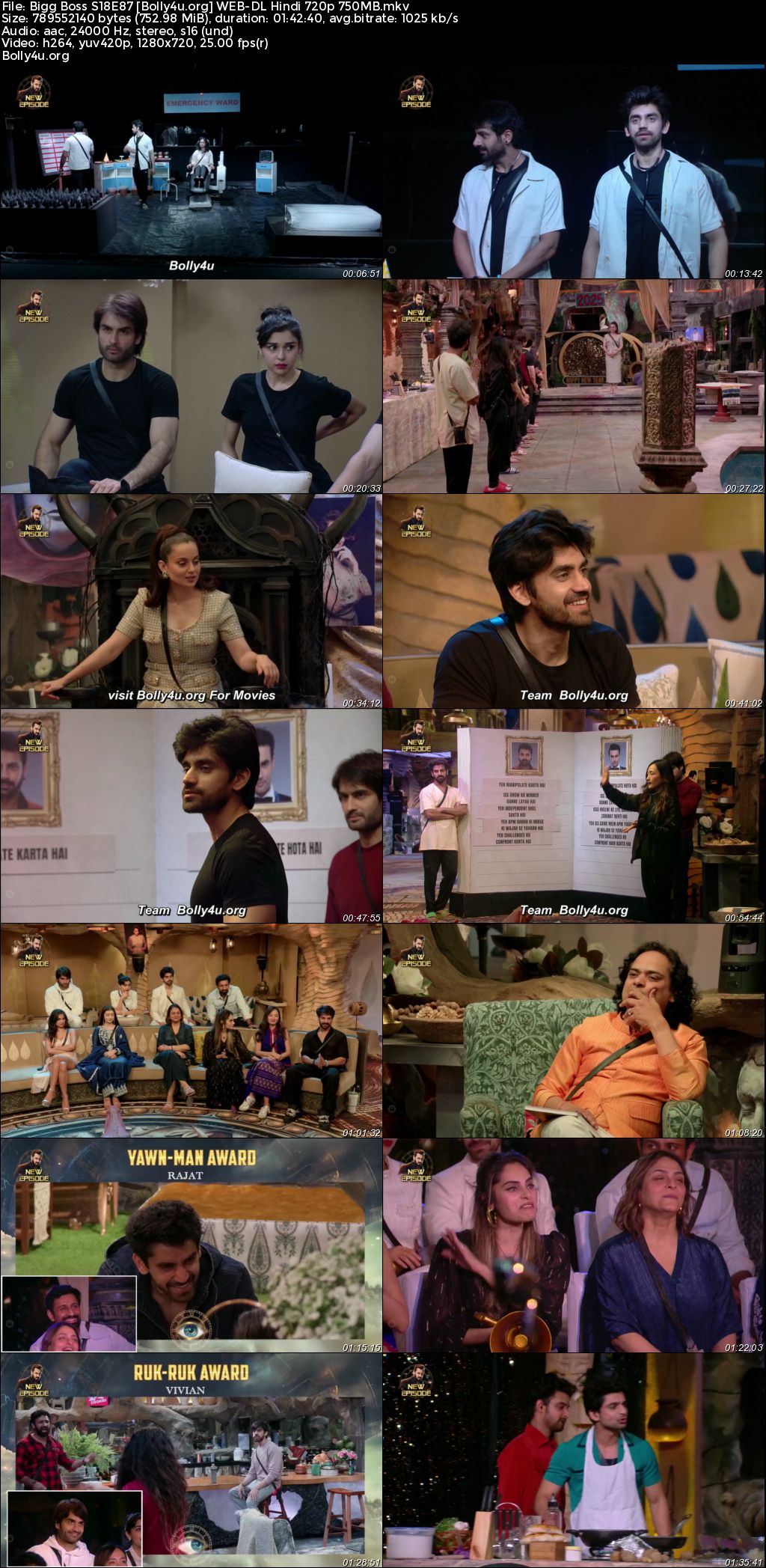 Bigg Boss 2024 WEB-DL Hindi S18E87 Download 720p 480p