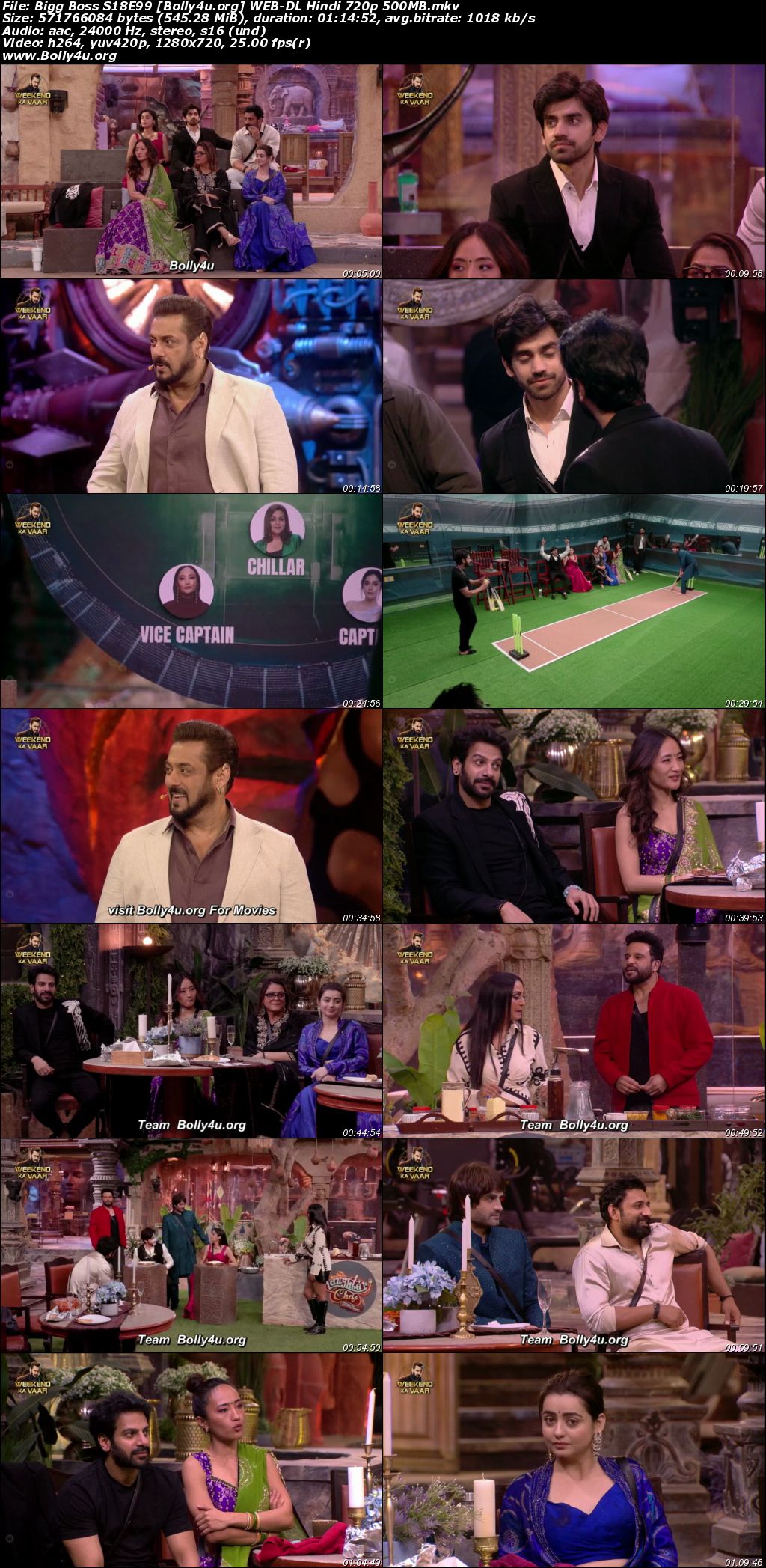 Bigg Boss 2024 WEB-DL Hindi S18E99 Download 720p 480p