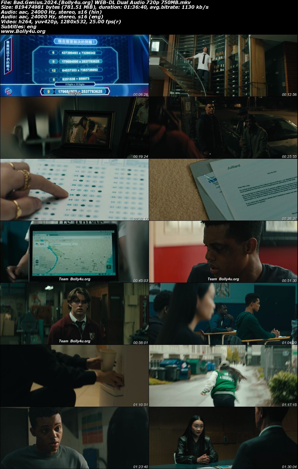 Bad Genius 2024 WEB-DL Hindi Dual Audio ORG Full Movie Download 1080p 720p 480p