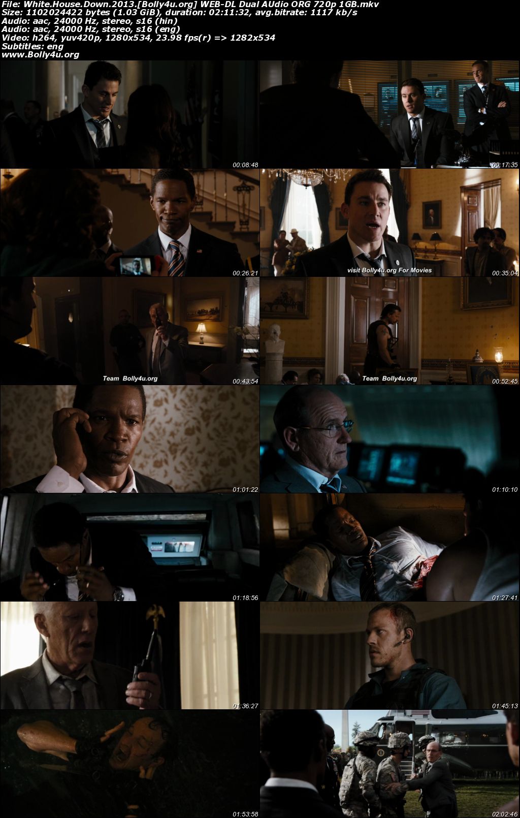 White House Down 2013 BluRay Hindi Dual Audio ORG Full Movie Download 1080p 720p 480p White House Down 2013 BluRay Hindi Dual Audio ORG Full Movie Download 1080p 720p 480p