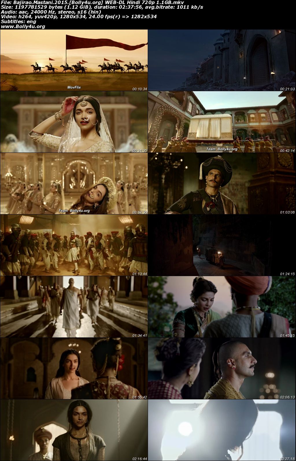Bajirao Mastani 2015 WEB-DL Hindi Full Movie Download 1080p 720p 480p