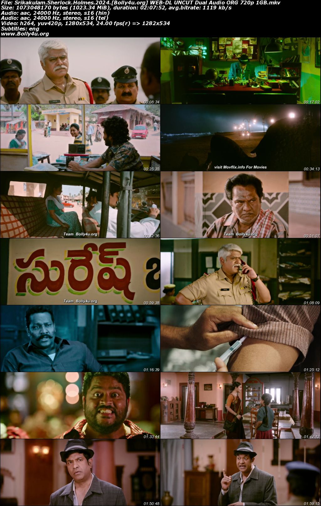 Srikakulam Sherlock Holmes 2024 WEB-DL UNCUT Hindi Dual Audio ORG Full Movie Download 1080p 720p 480p