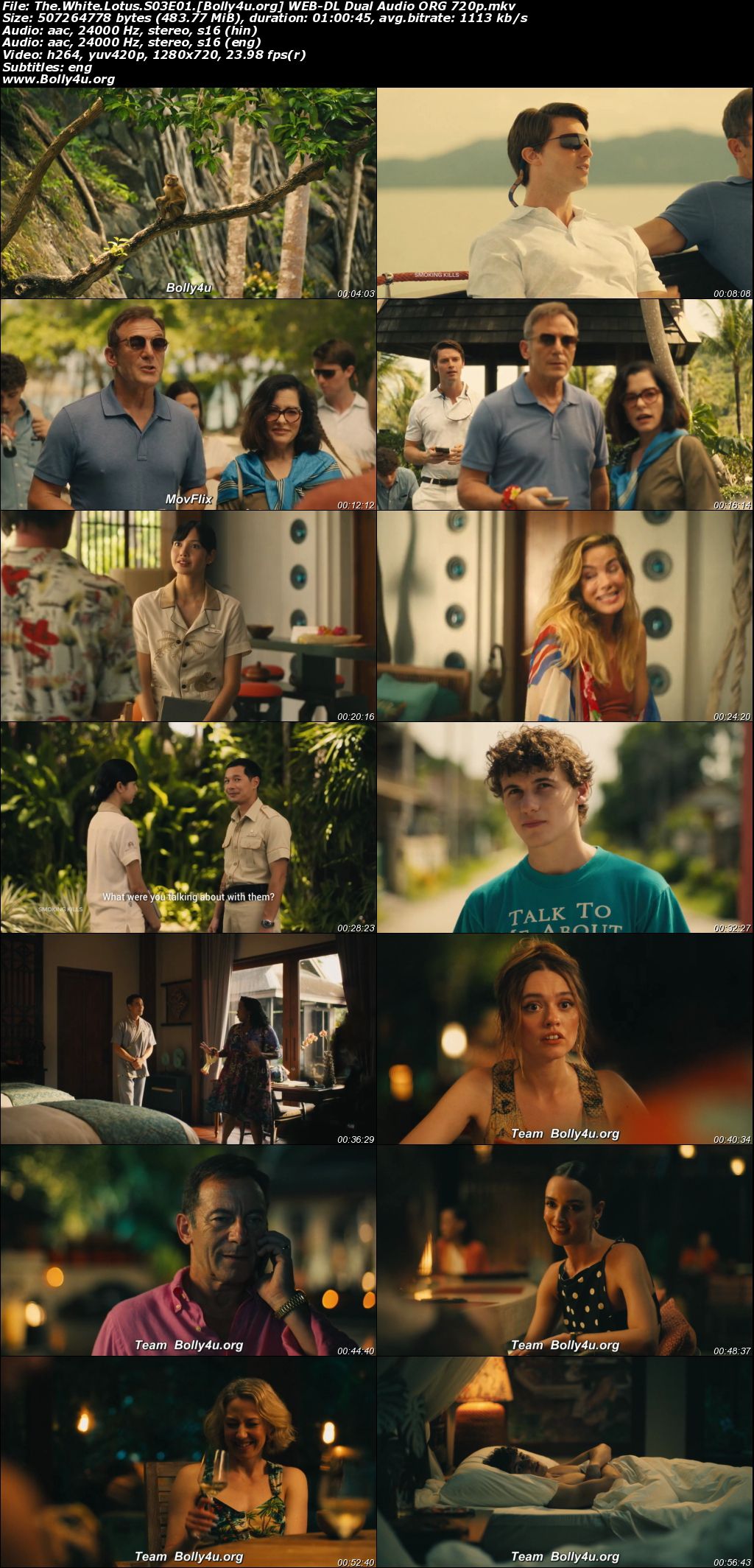 The White Lotus 2025 WEB-DL Hindi Dual Audio ORG S03 Complete Download 720p