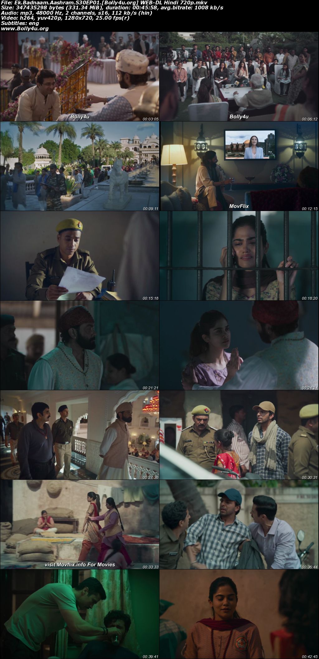 Aashram 2025 WEB-DL Hindi S03 Part 02 Complete Download 720p 480p