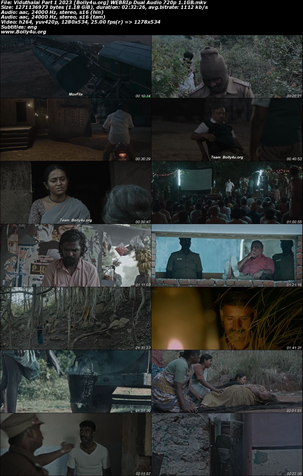 Viduthalai Part 1 2023 WEBRip Hindi Dual Audio ORG Full Movie Download 1080p 720p 480p