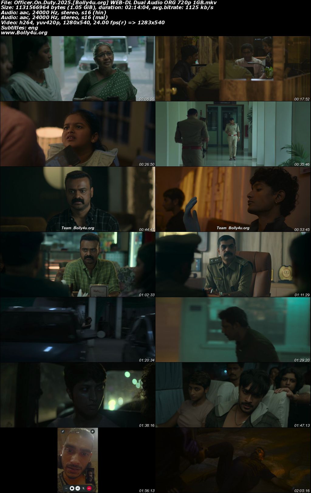 Officer On Duty 2025 WEB-DL UNCUT Hindi Dual Audio ORG Full Movie Download 1080p 720p 480p