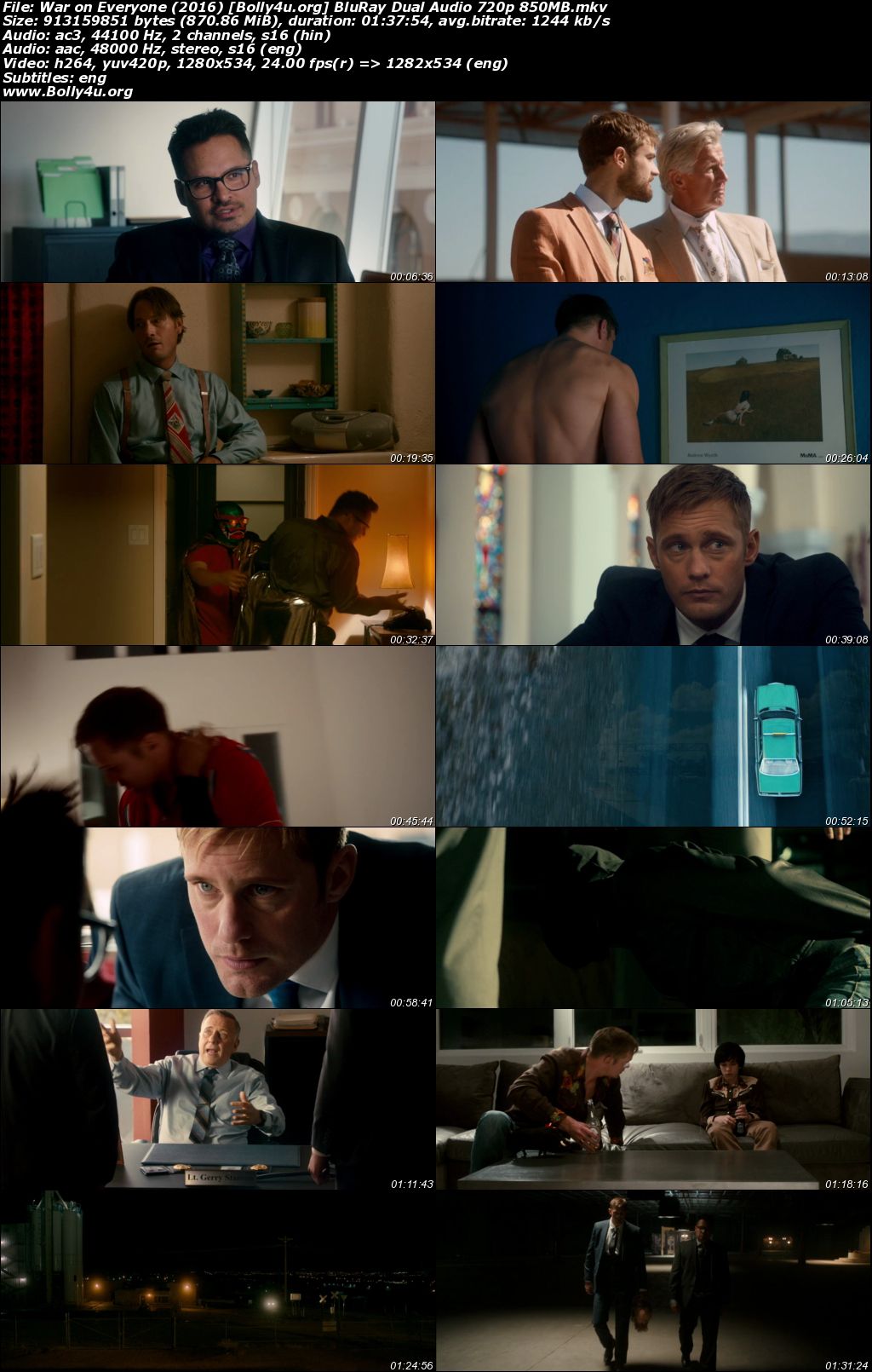 War on Everyone 2016 BluRay Hindi Dual Audio Full Movie Download 720p 480p