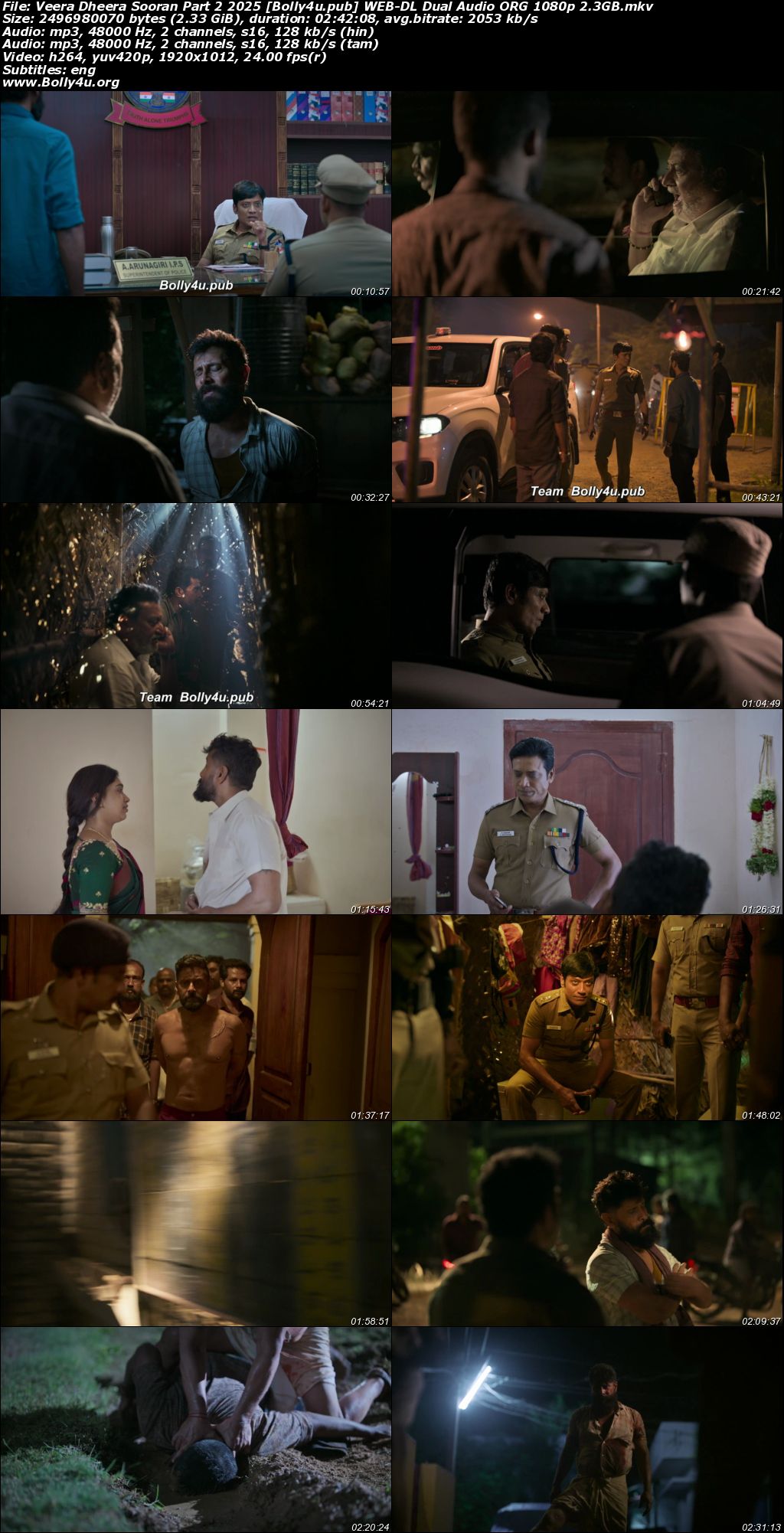 Veera Dheera Sooran Part 2 2025 WEB-DL UNCUT Hindi Dual Audio ORG Full Movie Download 1080p 720p 480p