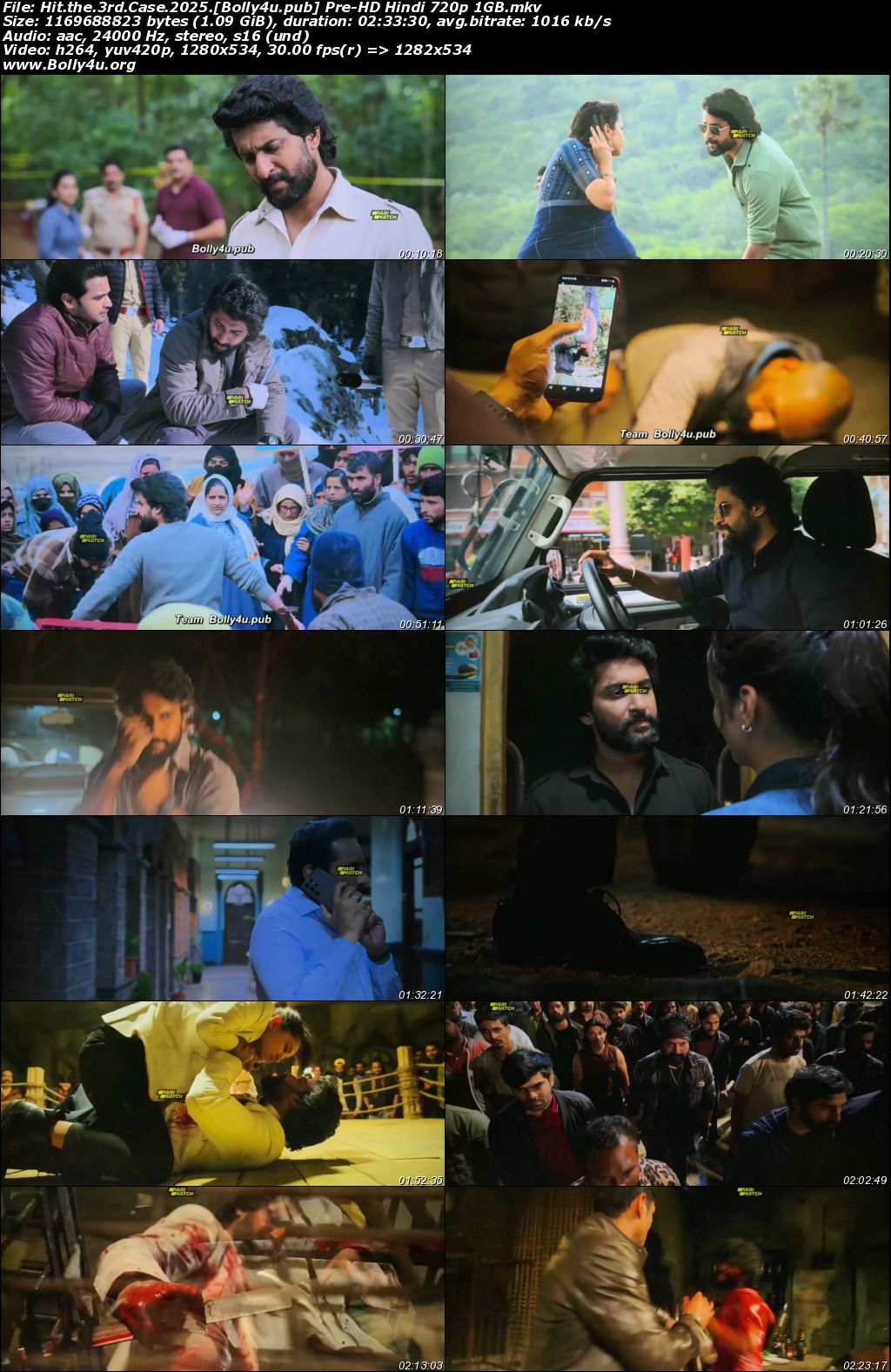 Hit The 3rd Case 2025 Pre-HD Hindi Full Movie Download 1080p 720p 480p