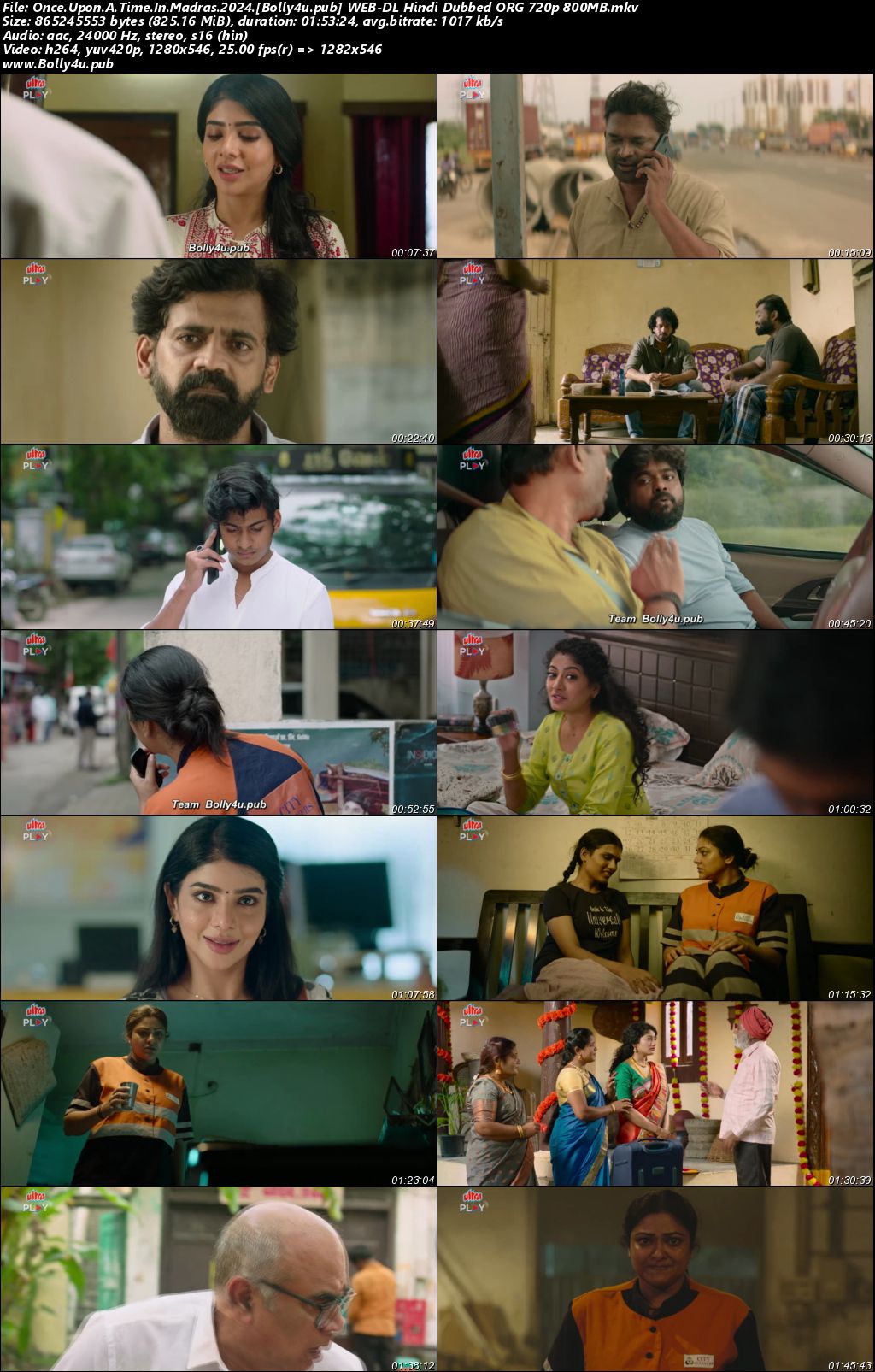 Once Upon a Time in Madras 2024 WEB-DL Hindi Dubbed ORG Full Movie Download 1080p 720p 480p