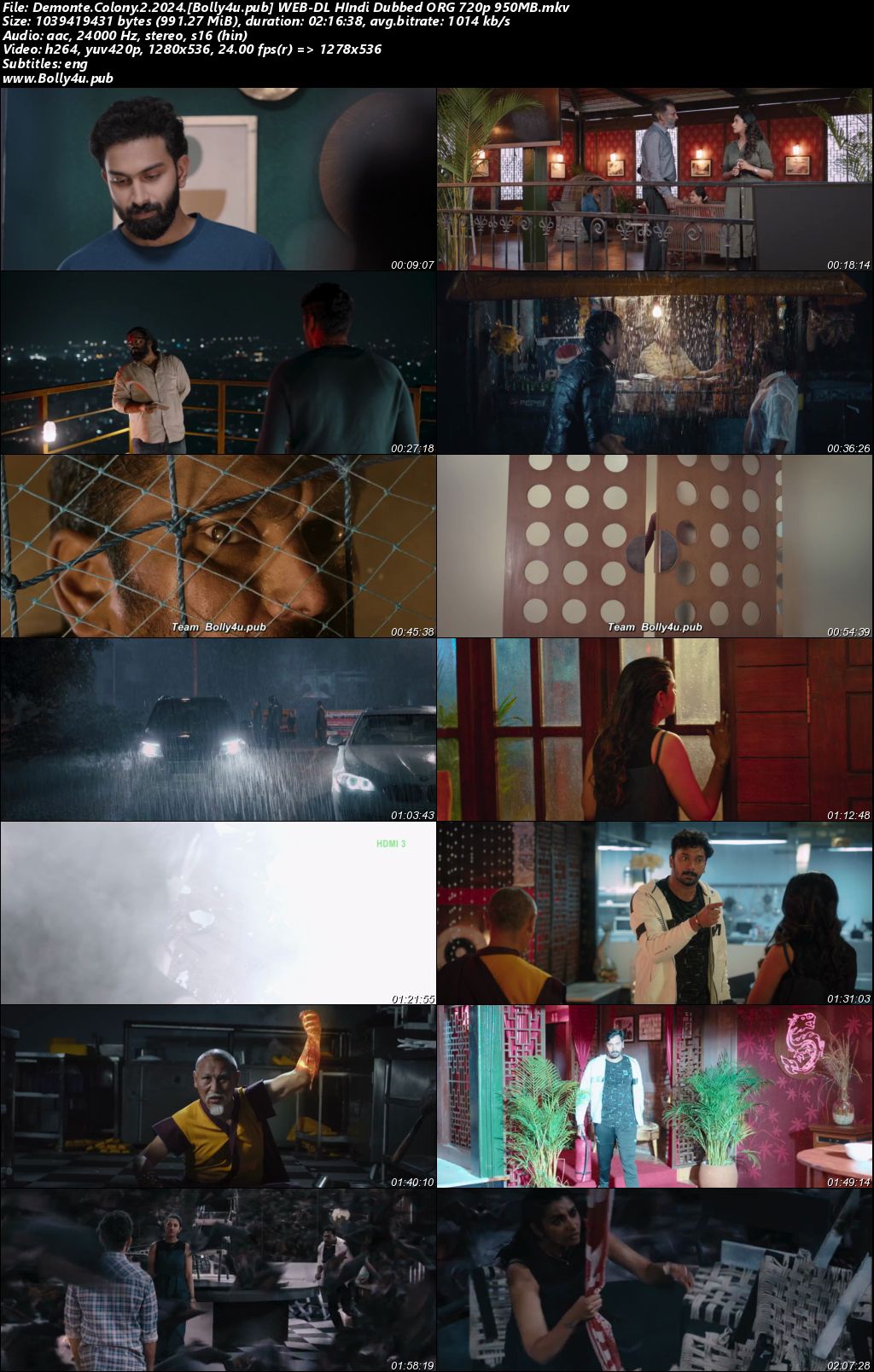 Demonte Colony 2 2024 WEB-DL Hindi Dubbed ORG Full Movie Download 1080p 720p 480p