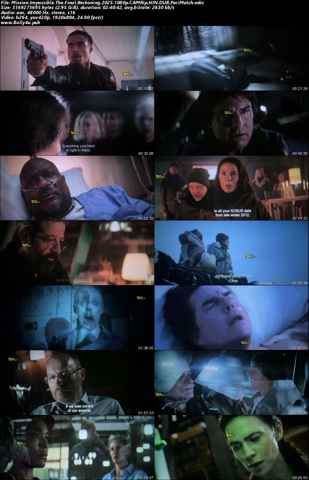 Mission Impossible The Final Reckoning 2025 HDTS Hindi Dubbed Full Movie Download 1080p 720p 480p