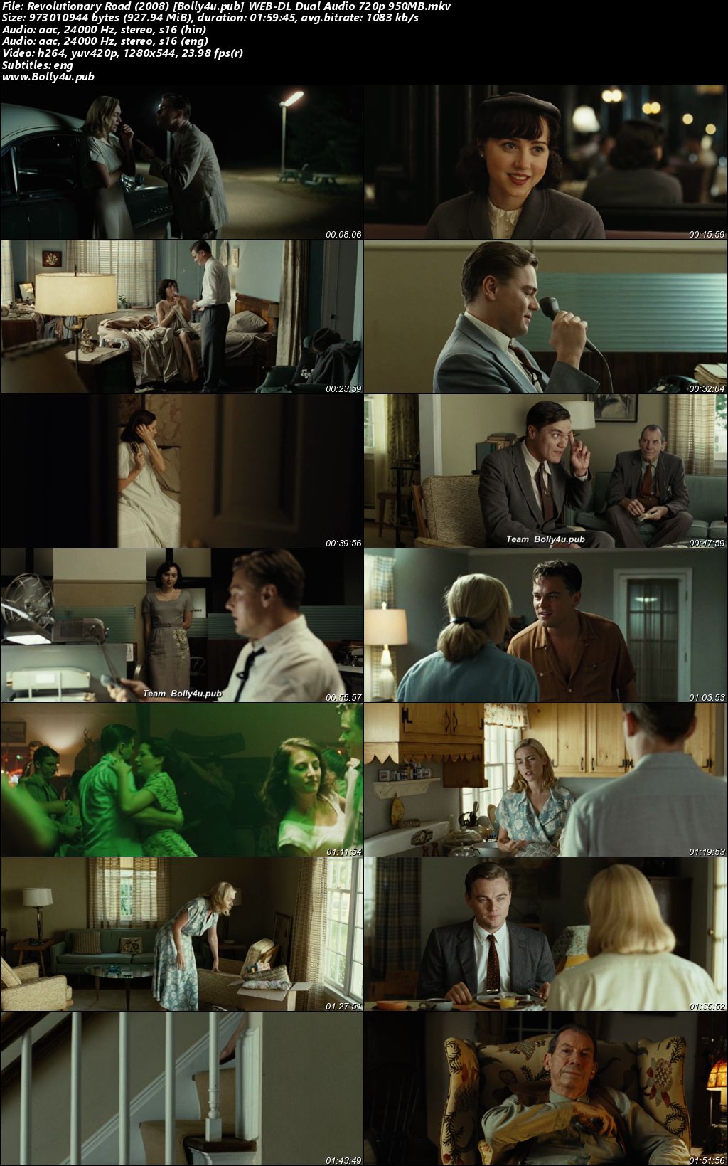 Revolutionary Road 2008 BluRay Hindi Dual Audio ORG Full Movie Download 1080p 720p 480p