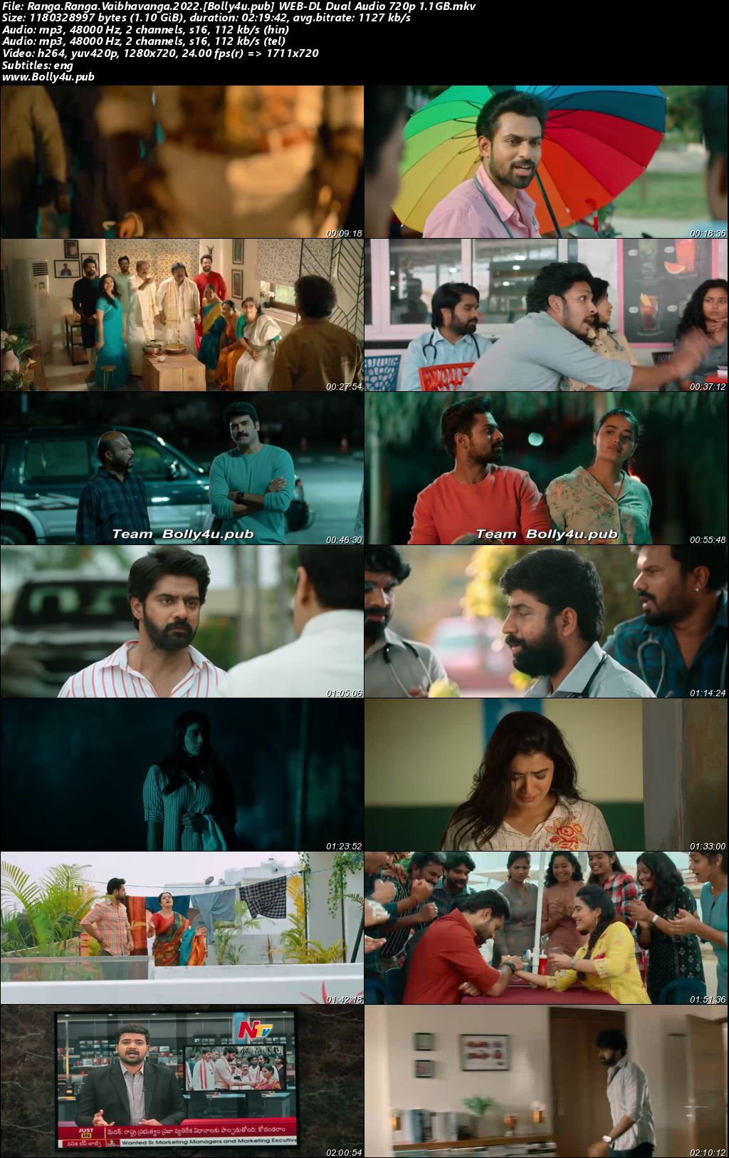 Ranga Ranga Vaibhavanga 2022 WEB-DL UNCUT Hindi Dual Audio ORG Full Movie Download 1080p 720p 480p