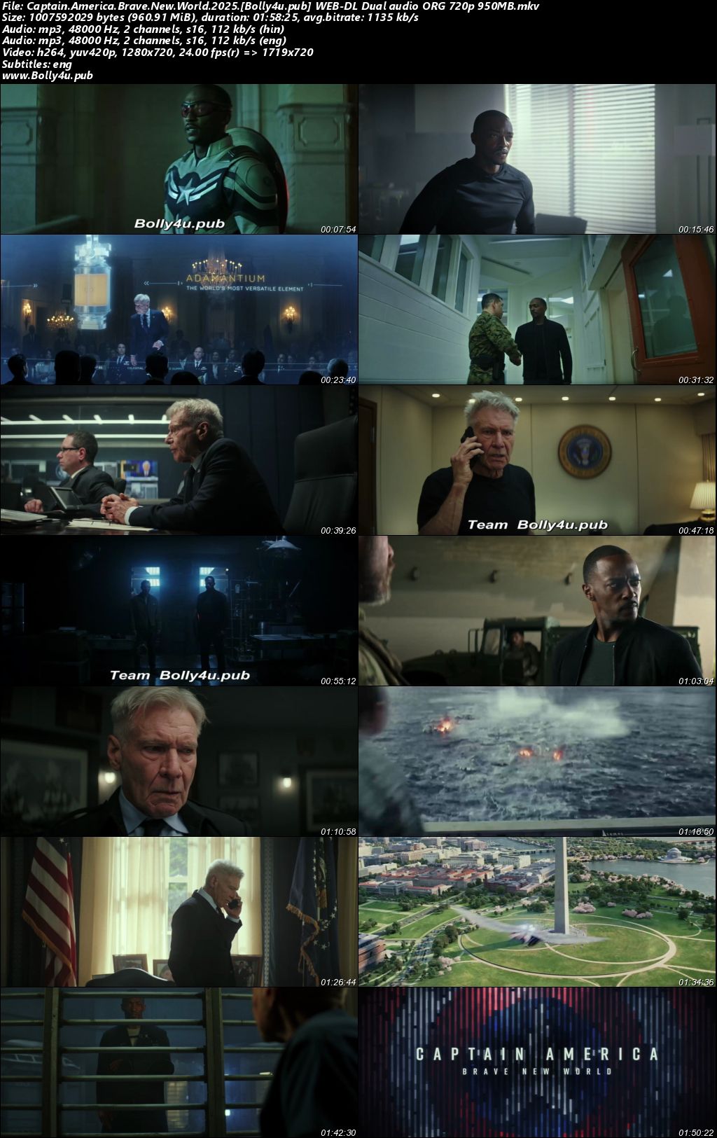 Captain America Brave New World 2025 WEB-DL Hindi Dual Audio ORG Full Movie Download 1080p 720p 480p